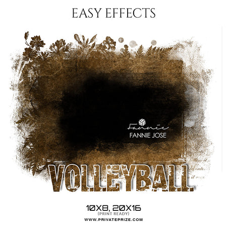 Fannie Jose - Volleyball Easy Effect Sports Photography Template - Photography Photoshop Template