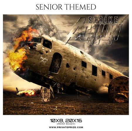 STRIKE ACTION - SENIOR THEMED - Photography Photoshop Template