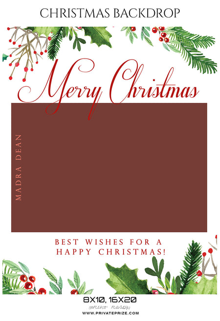 Madra Dean  - Christmas Digital Backdrop - Photography Photoshop Template