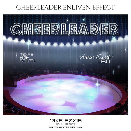 Anna Curtis Cheerleader - Sports Photography Template - Photography Photoshop Template