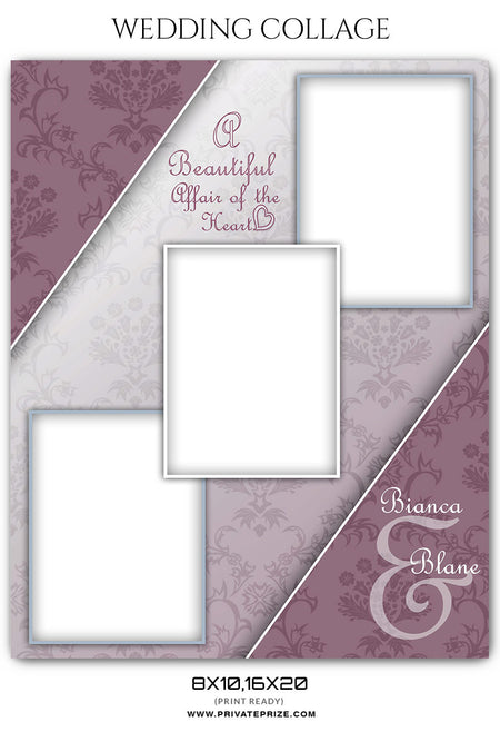 BIANCA AND BLANE - WEDDING COLLAGE - Photography Photoshop Template