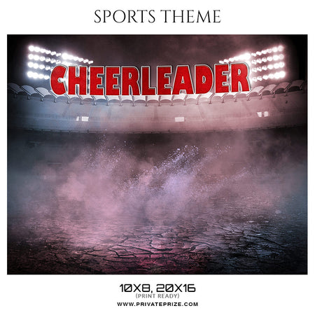 Cheerleaders - Sports Themed Photography Template - Photography Photoshop Template