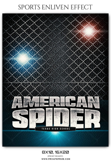 AMERICAN SPIDER SOCCER - SPORTS PHOTOGRAPHY - Photography Photoshop Template