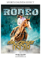 Blake Oscar Rodeo Sports Enliven Effects Photoshop Template
