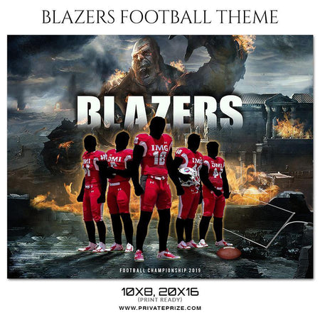 Blazers -  Football Themed Sports Photography Template - PrivatePrize - Photography Templates