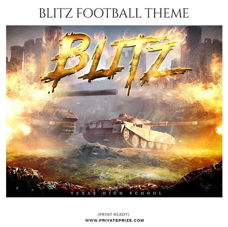 Blitz - Football Themed Sports Photography Template - PrivatePrize - Photography Templates