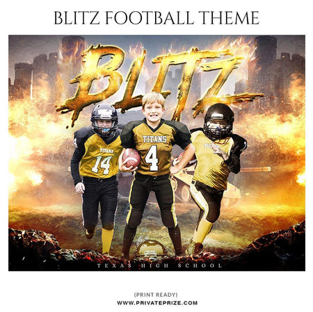 Blitz - Football Themed Sports Photography Template - PrivatePrize - Photography Templates