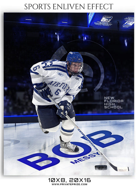 Bob Messy Ice Hockey Sports Photography- Enliven Effects - Photography Photoshop Template