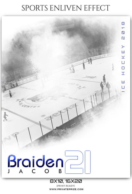 Braiden Jacob - Ice Hockey Sports Enliven Effects Photography Template - Photography Photoshop Template