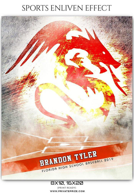 Brandon Tyler - Baseball Sports Enliven Effects Photography Template - PrivatePrize - Photography Templates