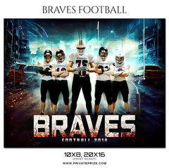 Braves Football - Themed Sports Photography Template