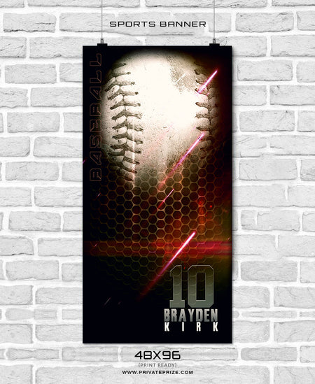 Brayden Kirk - Baseball Enliven Effects Sports Banner Photoshop Template - Photography Photoshop Template