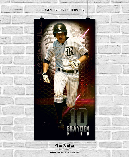 Brayden Kirk - Baseball Enliven Effects Sports Banner Photoshop Template - Photography Photoshop Template
