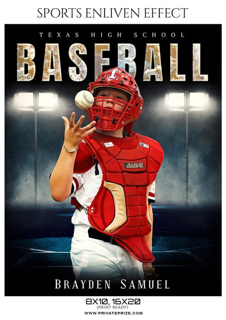 Brayden Samuel - Baseball Sports Enliven Effect Photography Template - PrivatePrize - Photography Templates