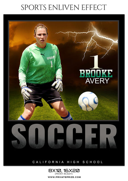 BROOKE AVERY-SOCCER- ENLIVEN EFFECT - Photography Photoshop Template