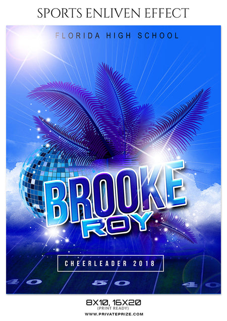 BROOKE ROY CHEERLEADER - SPORTS ENLIVEN EFFECT - Photography Photoshop Template