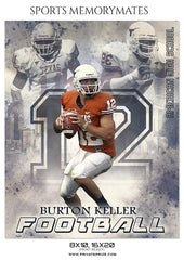 Burton Keller - Football Sports Memory Mates Photography Template