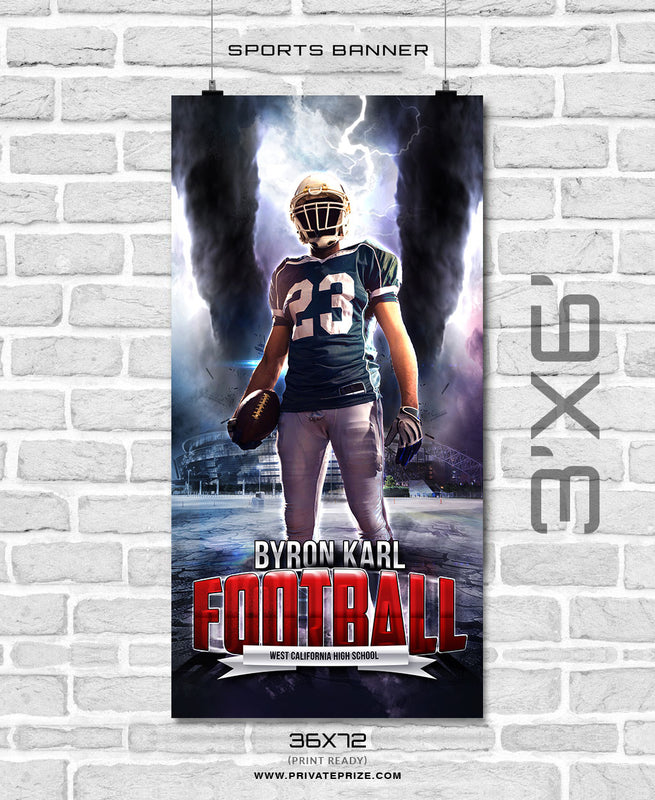 Byron Karl - Football Enliven Effects Sports Banner Photoshop Template - Photography Photoshop Template