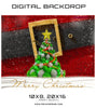 Baby Christmas Digital Backdrop Red Photographer Template - Photography Photoshop Template