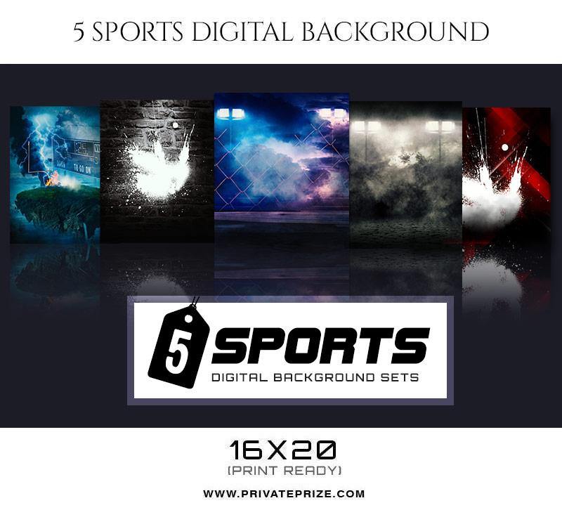Sports Digital Background set - PrivatePrize - Photography Templates