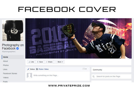 Facebook Timeline Cover Baseball Photography - Photography Photoshop Templates