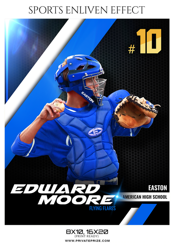 Edward Moore Baseball Sports Photography Photoshop Templates