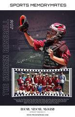 The Karken Baseball - Sports Collage Photoshop Template