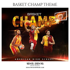 Basket Champ - Basketball Themed Sports Photography Template