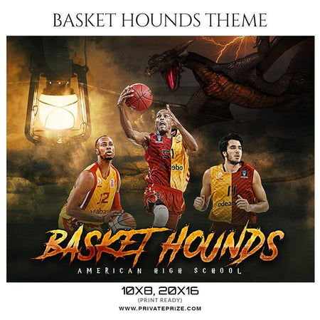 Basket Hounds - Basketball - Theme Sports Photography Template - PrivatePrize - Photography Templates