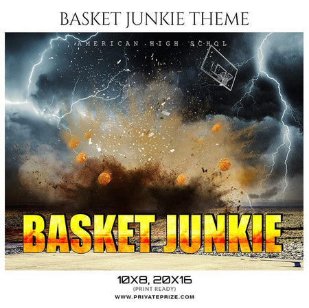 Basket Junkie  - Basketball Theme Sports Photography Template - PrivatePrize - Photography Templates