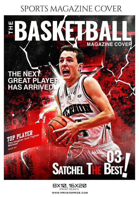 Basketball Sports Photography Magazine Cover - PrivatePrize - Photography Templates