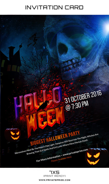 Biggest Halloween Party Invitation Card - Photography Photoshop Templates