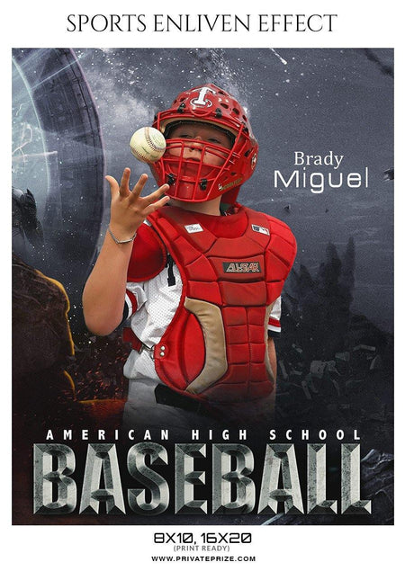 Brady Miguel - Baseball Sports Enliven Effect Photography Template - PrivatePrize - Photography Templates
