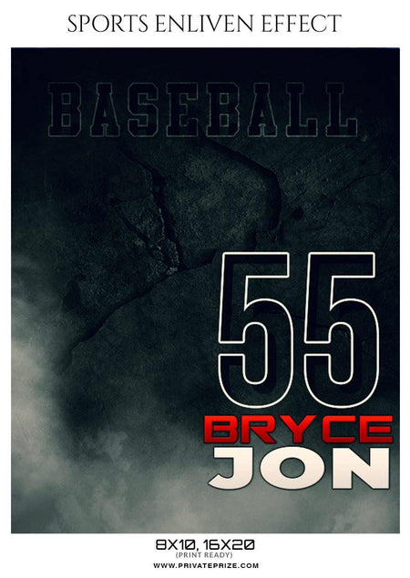 Bryce Jon - Baseball Sports Enliven Effect Photography Template - PrivatePrize - Photography Templates