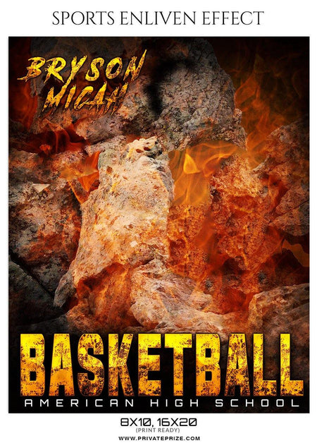 Bryson Micah - Basketball Sports Enliven Effect Photography Template - PrivatePrize - Photography Templates