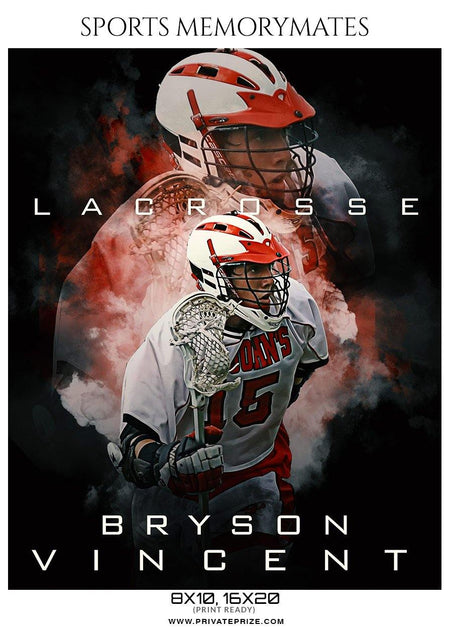 Bryson Vincent - Lacrosse MemoryMate photoshop template - PrivatePrize - Photography Templates