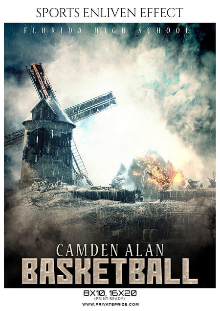 Camden Alan - Basketball Sports Enliven Effects Photography Template - PrivatePrize - Photography Templates