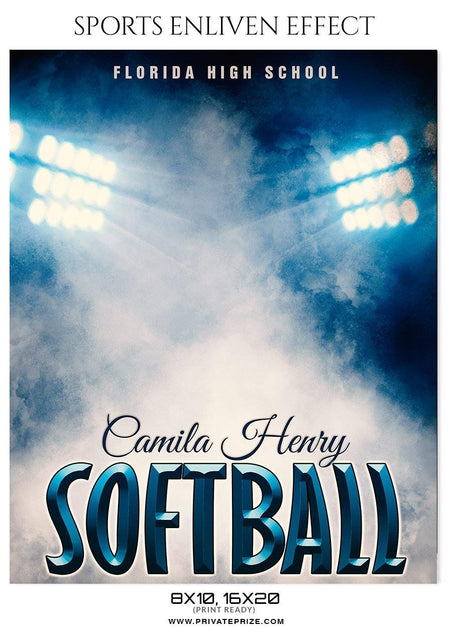 Camila Henry - Softball Sports Enliven Effect Photography Template - PrivatePrize - Photography Templates