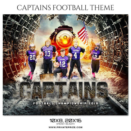 Captains - Football Themed Sports Photography Template - PrivatePrize - Photography Templates