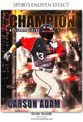 Carson Adam- Baseball Sports Enliven Effects Photography Template