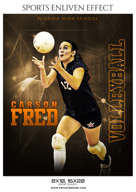 CARSON FRED-VOLLEYBALL - SPORTS ENLIVEN EFFECT - Photography Photoshop Template