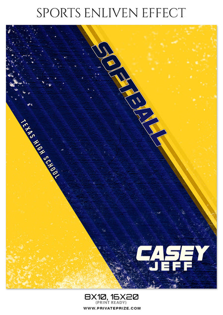 CASEY-JEFF-SOFTBALL- SPORTS ENLIVEN EFFECT - Photography Photoshop Template