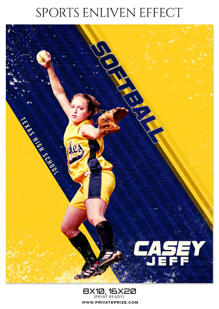 CASEY-JEFF-SOFTBALL- SPORTS ENLIVEN EFFECT - Photography Photoshop Template