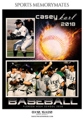 Casey Karl - Baseball Sports Memory Mates Photography Template