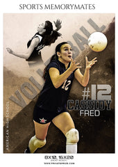 Cassidy Fred Volleyball Memory Mate Photoshop Template