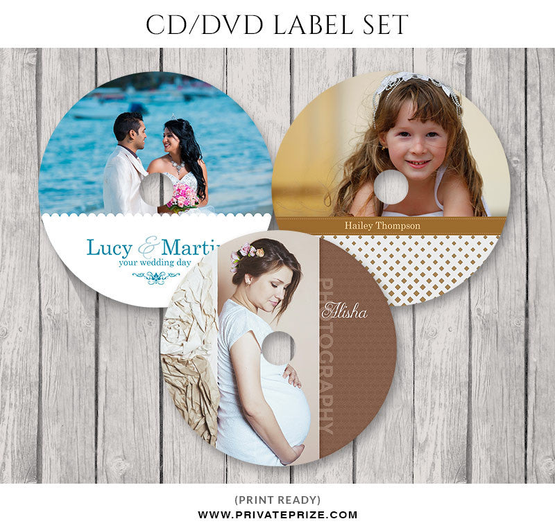 Affection CD/DVD Label Set - Photography Photoshop Template