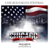 Chicago Eagles Football Themed Sports Photography Template - Photography Photoshop Template