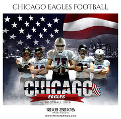 Chicago Eagles Football Themed Sports Photography Template