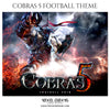 Cobras - Football Themed Sports Photography Template - Photography Photoshop Template