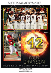 Colin Grayson - Baseball Sports Memory Mates Photography Template